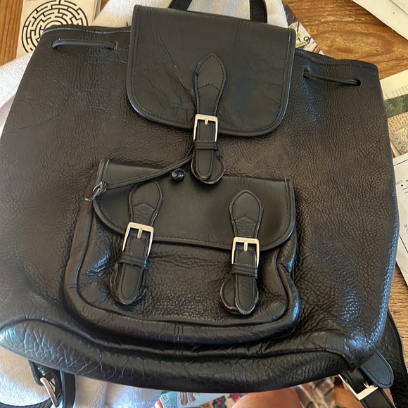 Black leather Cole Haan backpack - Picture 12 of 15